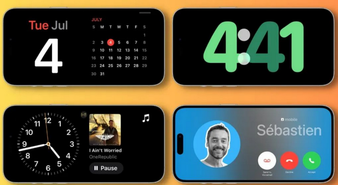 金门苹果手机维修分享iOS17横屏充电待机显示有什么好处 