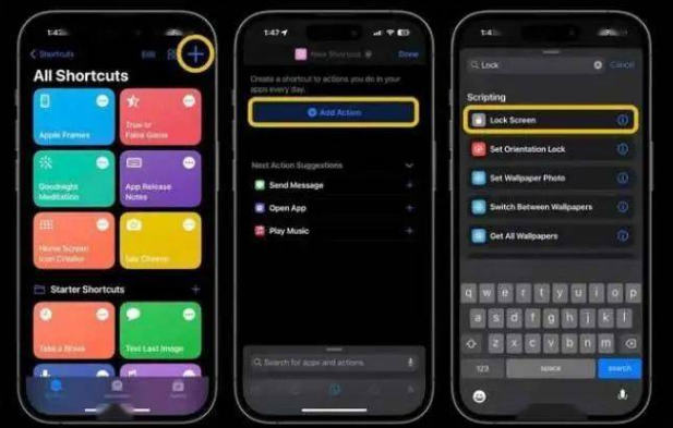 金门苹果14锁屏维修店分享iPhone14升级iOS16.4后如何创建锁屏快捷方式 