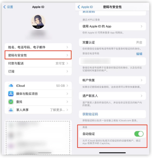 金门苹果手机维修分享iOS 16 自动验证功能开启方法 